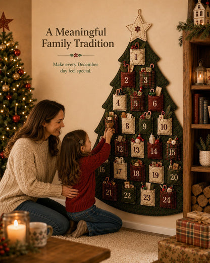 🔥Last Day 49% OFF - 🎄✨DIY 24-Pocket Fabric Christmas Advent Tree Kit(📦 Buy 2 Free Shipping)
