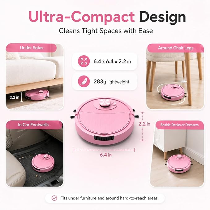 Compact mini vacuum dimensions and use locations
