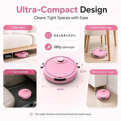 🤖 3-in-1 Mini Robot Vacuum for Car Mats