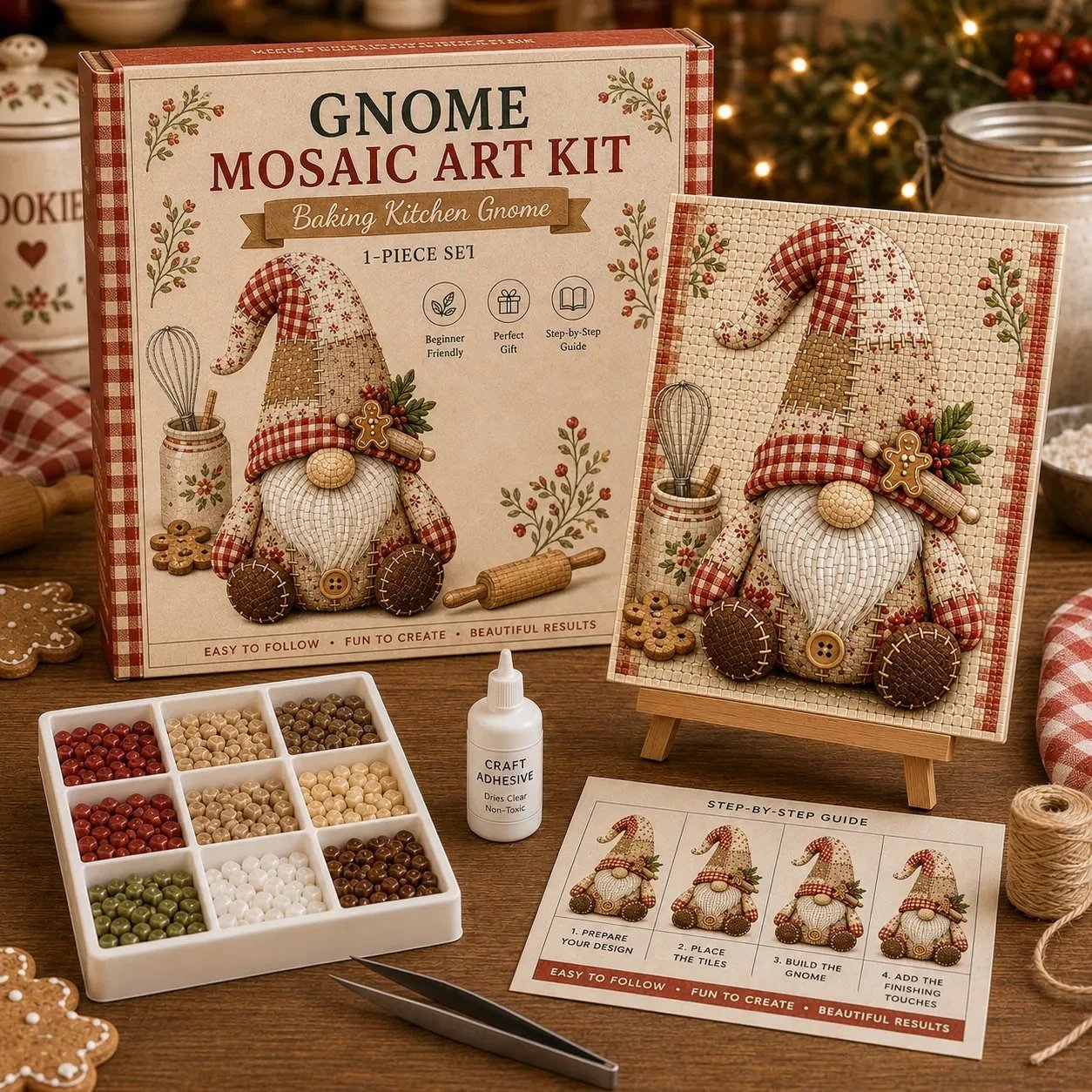 🔥HOT SALE 49% OFF -  🌸Gnome Mosaic Art Kit – Create Your Own Charming Handmade Masterpiece