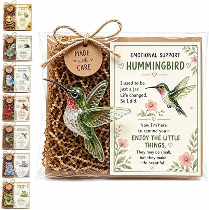 💌 Emotional Support Glass Animal Gift Set | 7 Meaningful Designs with Encouragement Card & Gift-Ready Packaging ✨