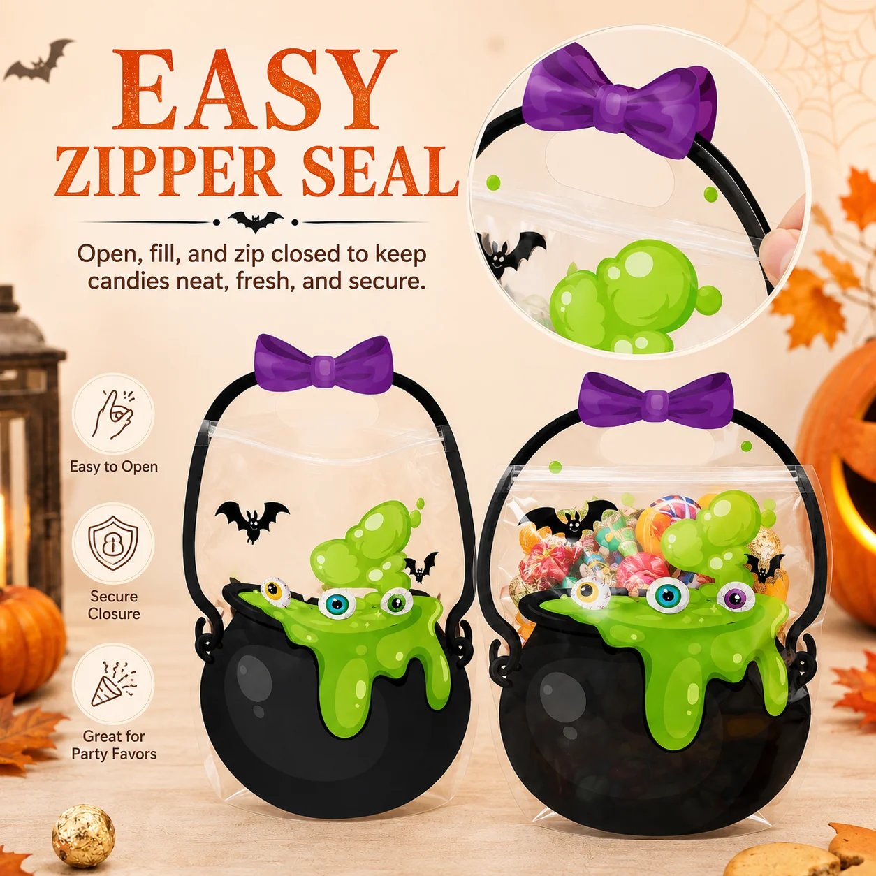 🔥Last Day 50% OFF - 🎃Halloween Plastic Goodie Bags