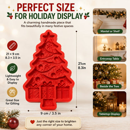 🔥 LAST DAY 49% OFF – 🎄 DIY Christmas Tree Mold & Paint Craft Kit | Reusable 3D Mold with 8 Acrylic Paints, 2 Brushes & Festive Detail Guide 🎨✨