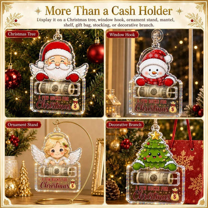 🔥Last Day 60% OFF - 🎄A Few Bucks For ChristmasTM Crystal Acrylic Money Holder Ornament
