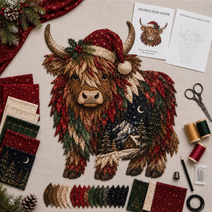 🔥Last Day 50% OFF - 🎄🎅Christmas Woodland Wildlife DIY Patchwork Kit – ✨Create a Festive Handmade Keepsake