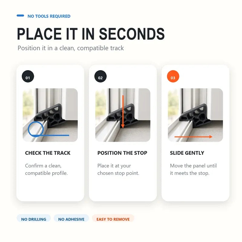 🥳2026 HOT SALE🥳💞50K+ SOLD! 🚪✨Secure Track Door Stop-🚪 Less Slamming