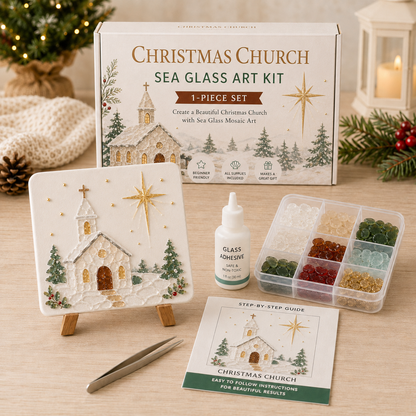 🎄 Christmas Sea Glass Art Kit