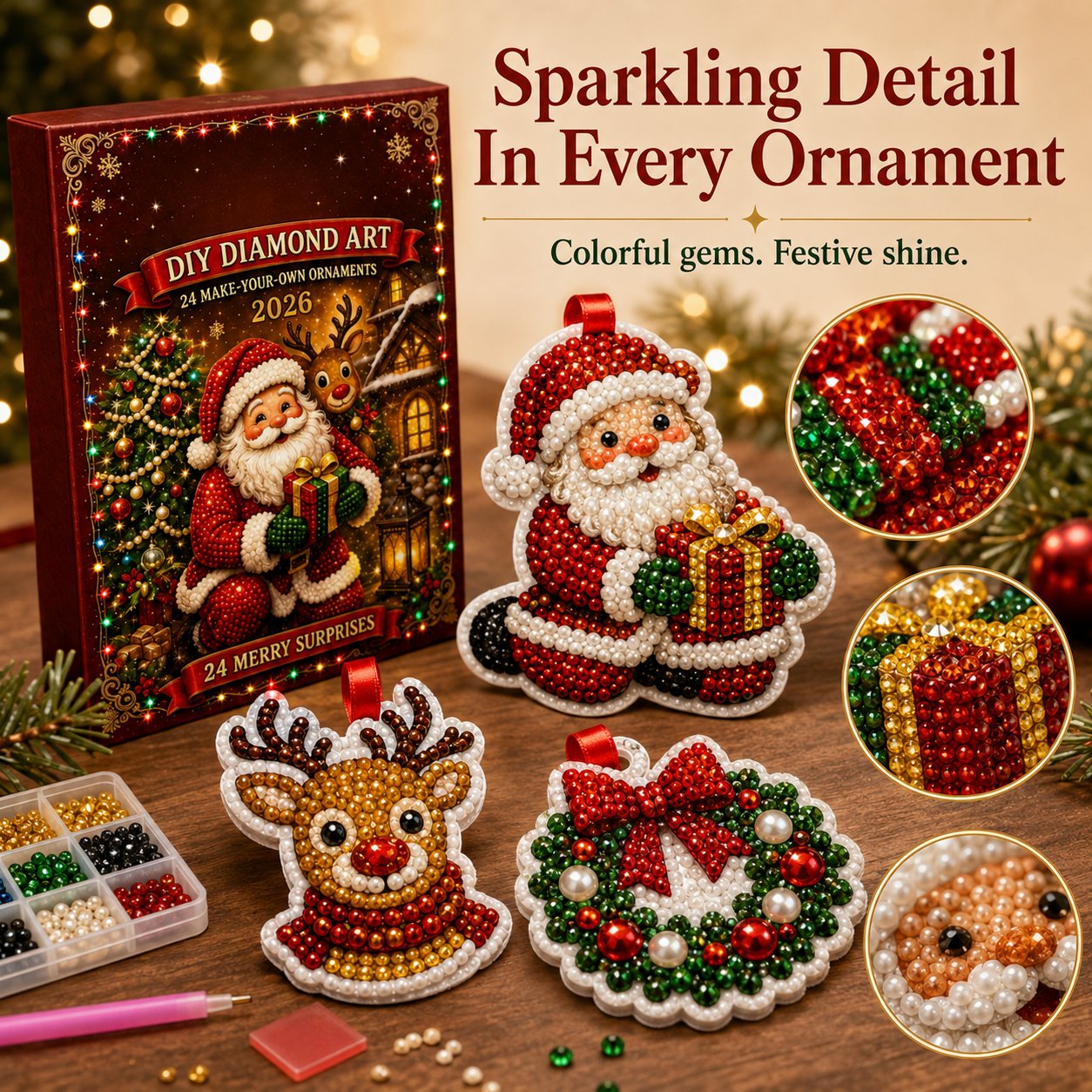🔥Last Day 49% OFF - 🎄🎅 24 Christmas Ornaments To Make & Hang