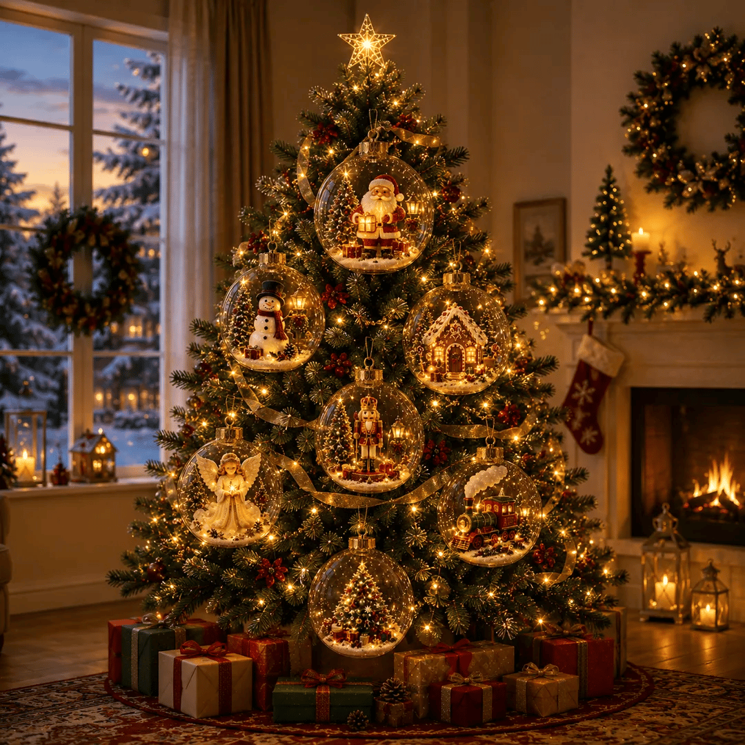 🔥Limited time 69% OFF -✨🎄 Glowing Christmas Story Ornament – Light-Up Mini Holiday Scene