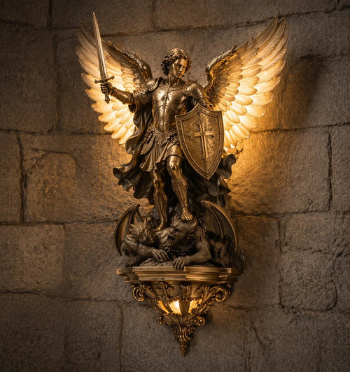 😇2026 Archangel Michael Wall Lamp – Guardian of Light & Valor ⚔️🛡️