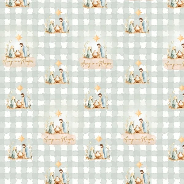 Away In A Manger Wrapping Paper