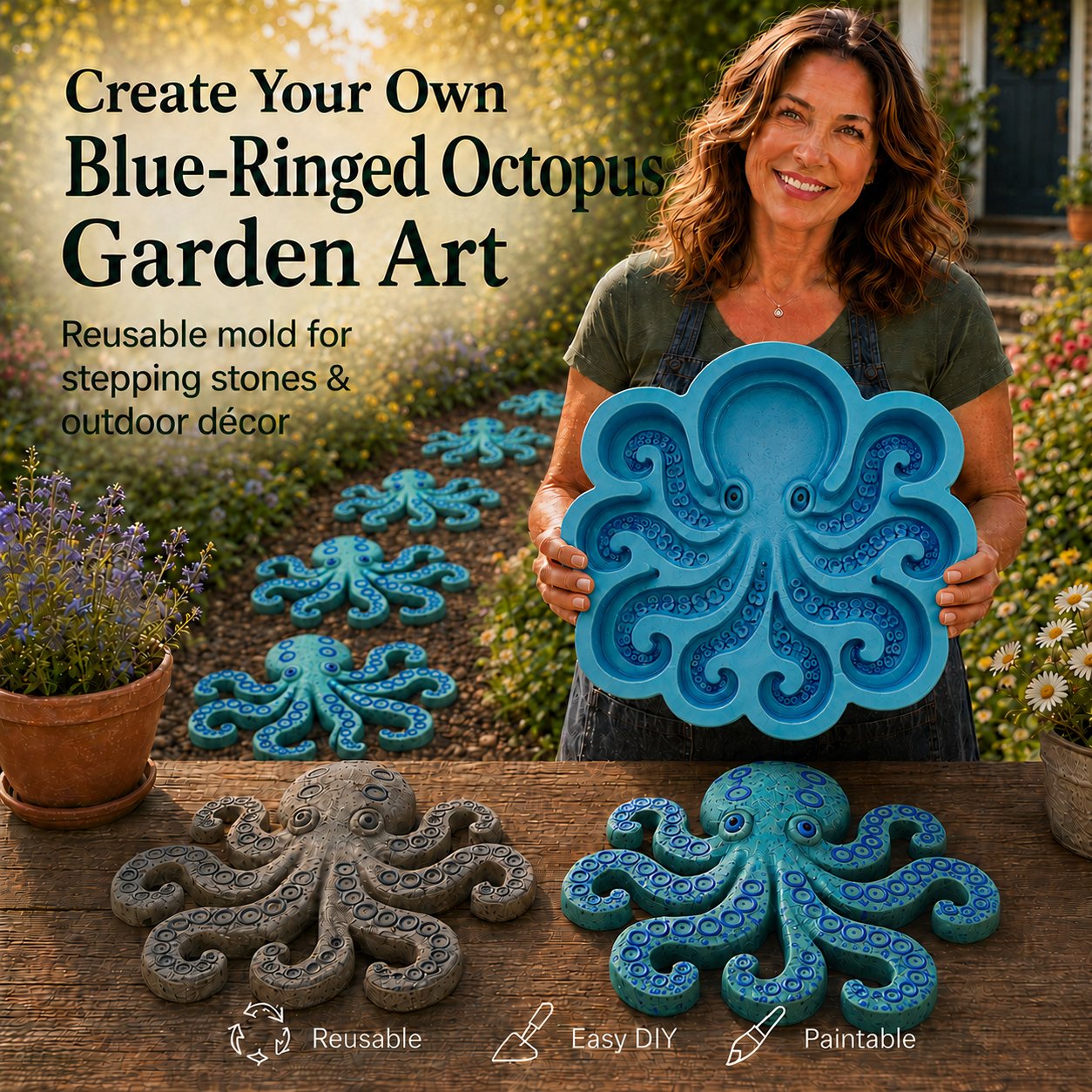 💥 LAST DAY 49% OFF - 🌊 Reusable Ocean Theme Garden Art Mold – Make Your Garden Truly One of a Kind (📦Buy 2 Free Shipping)