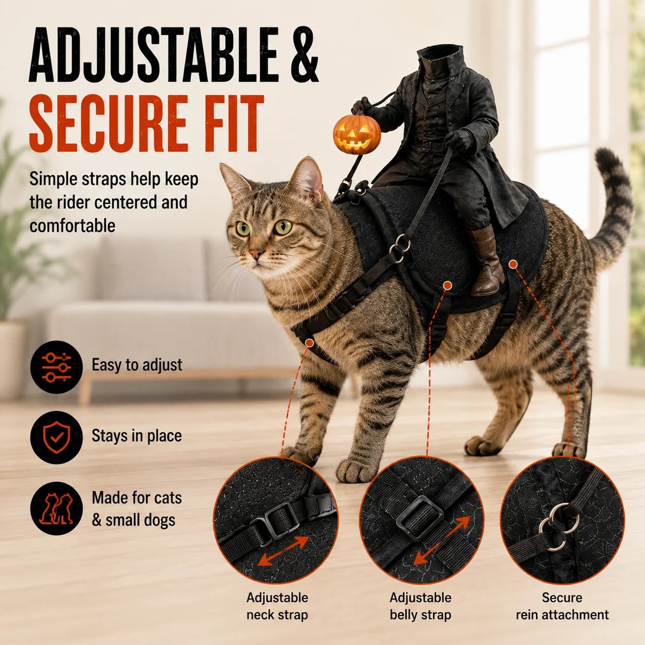 😺The Headless Horseman Rider™ Pet Costume🎃
