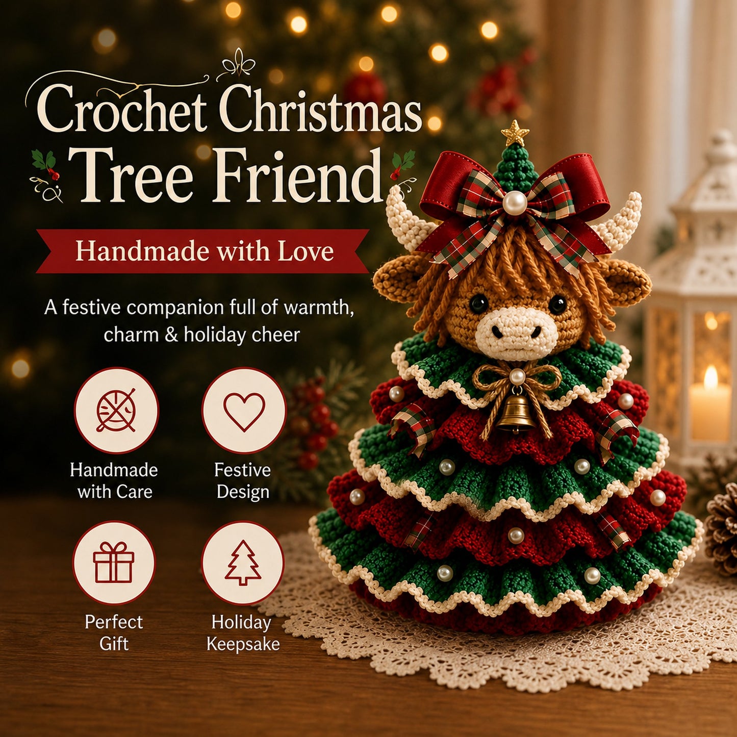 🔥LAST DAY 50% OFF - 🎄Crochet Animal Christmas Tree DIY Kit – Stitch a Little Christmas Magic