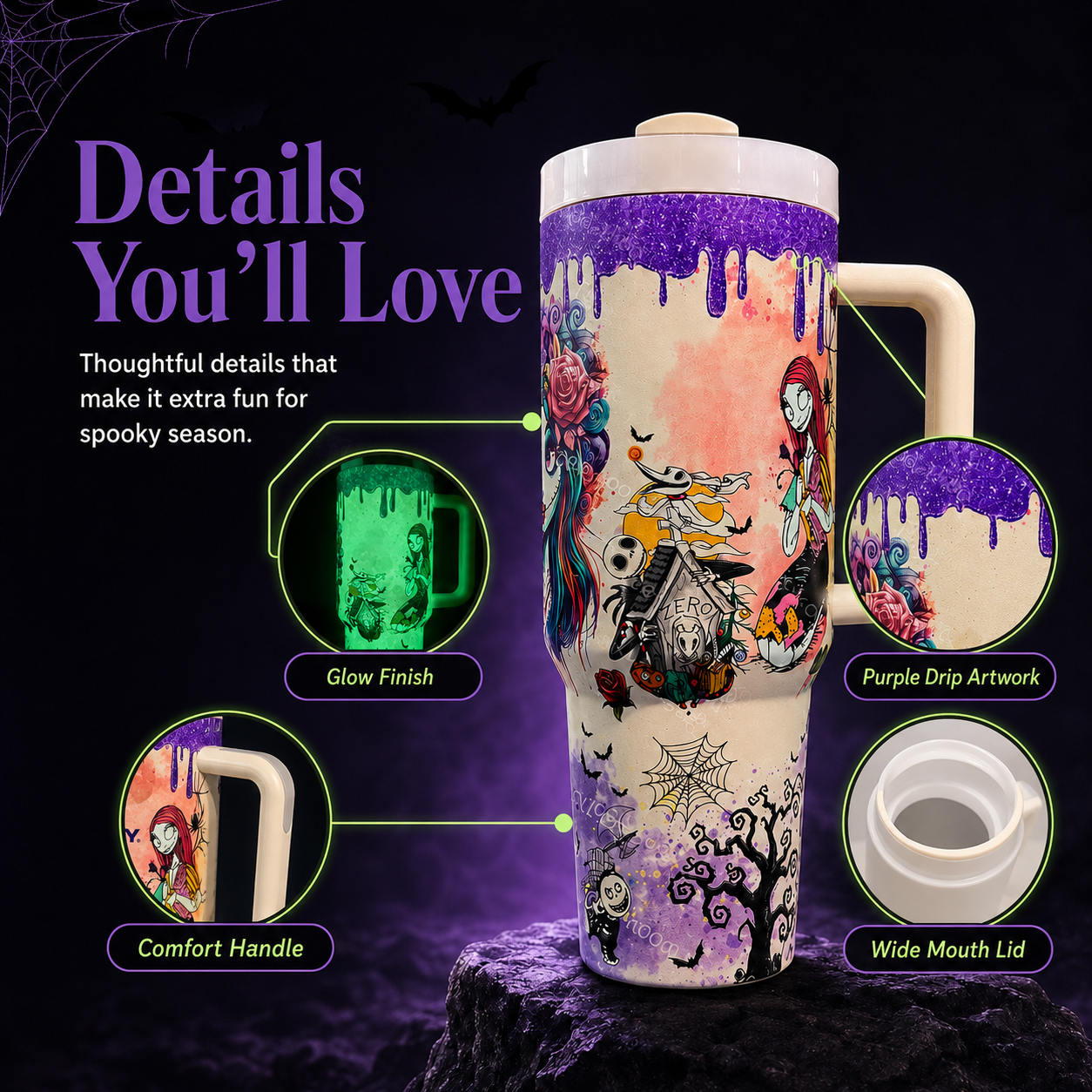 Skeleton tumbler features and construction