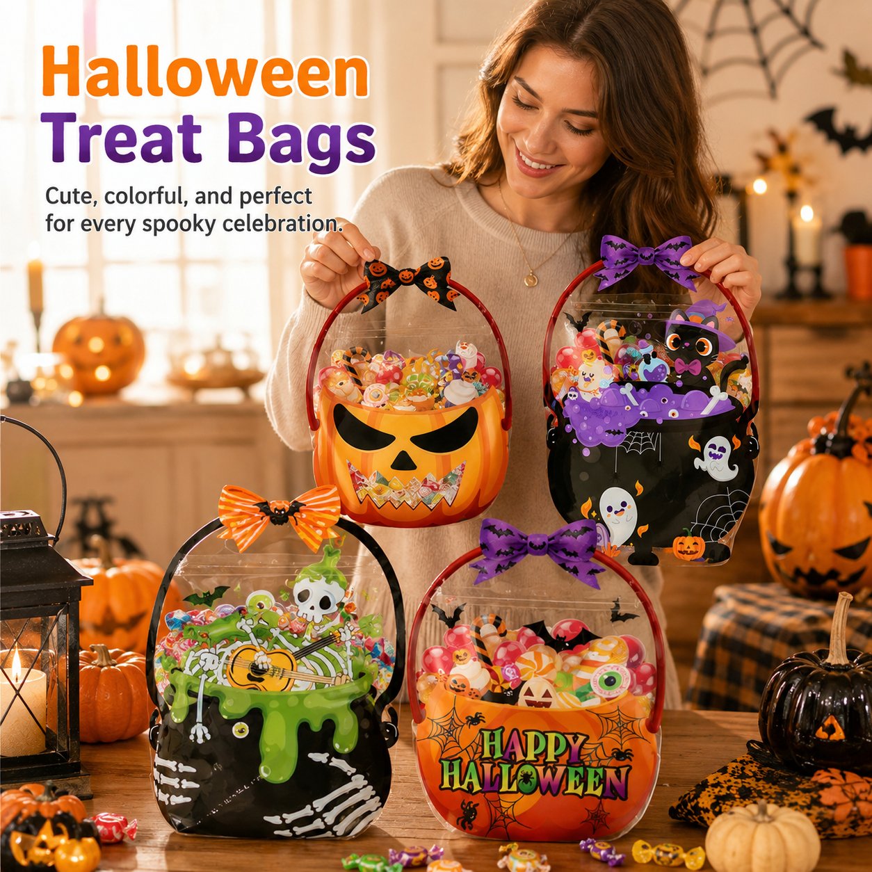 🎃 Halloween Zip-Top Treat Bags