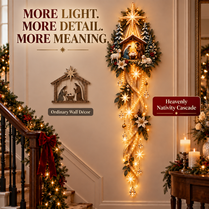 🔥Hot Sale 50% OFF -🌟 Nativity Starfall Wall Light – A Meaningful Christmas Glow