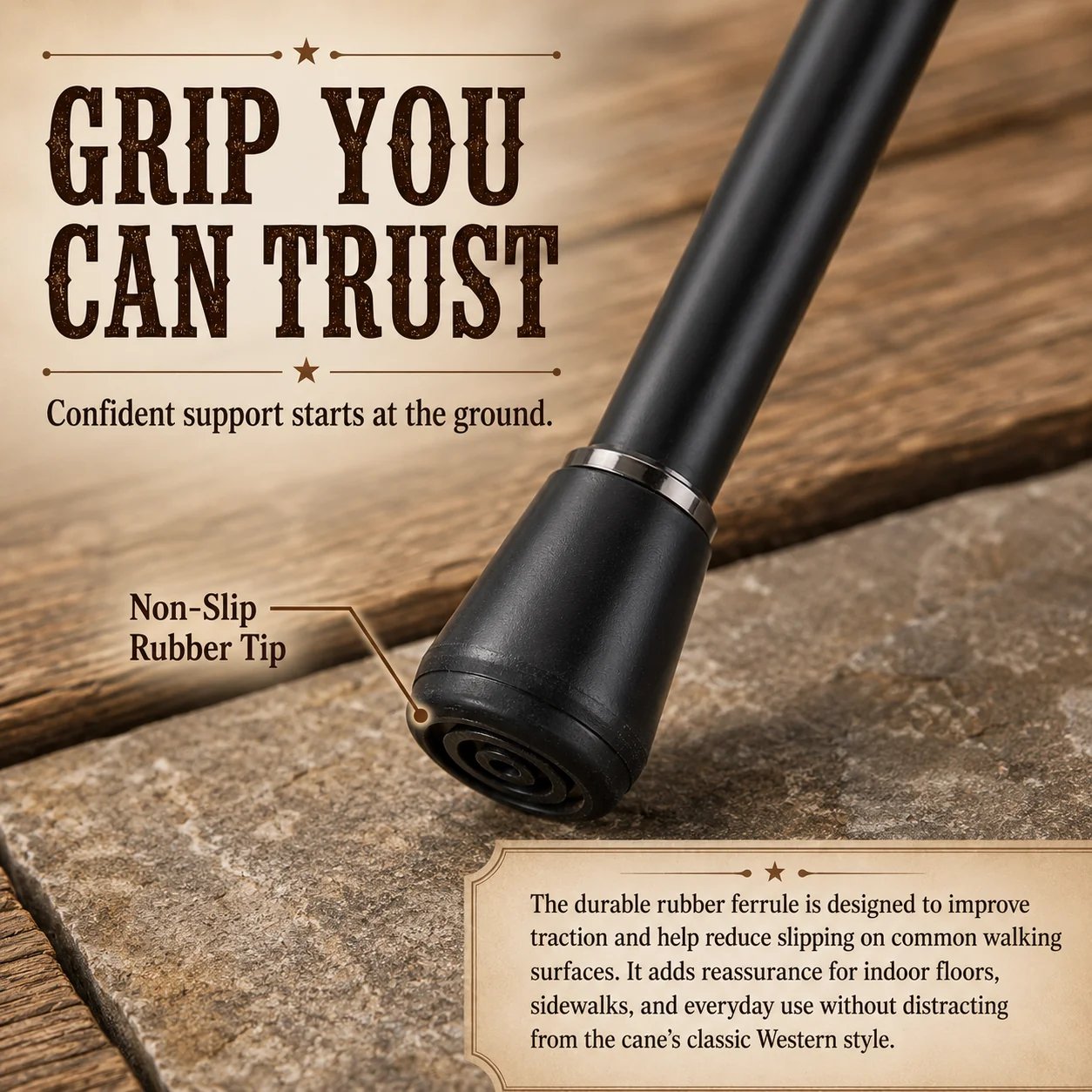 🤠 Vintage Western Walking Cane – Classic Cowboy-Inspired Walking Stick (📦Buy 2 Free Shipping)