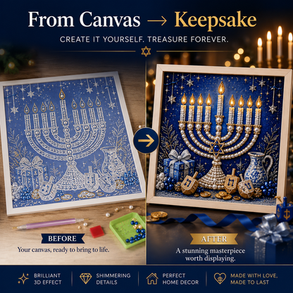 💙 50% OFF Festival of Lights Sale - DIY Hanukkah Pearl Art Kit ✨
