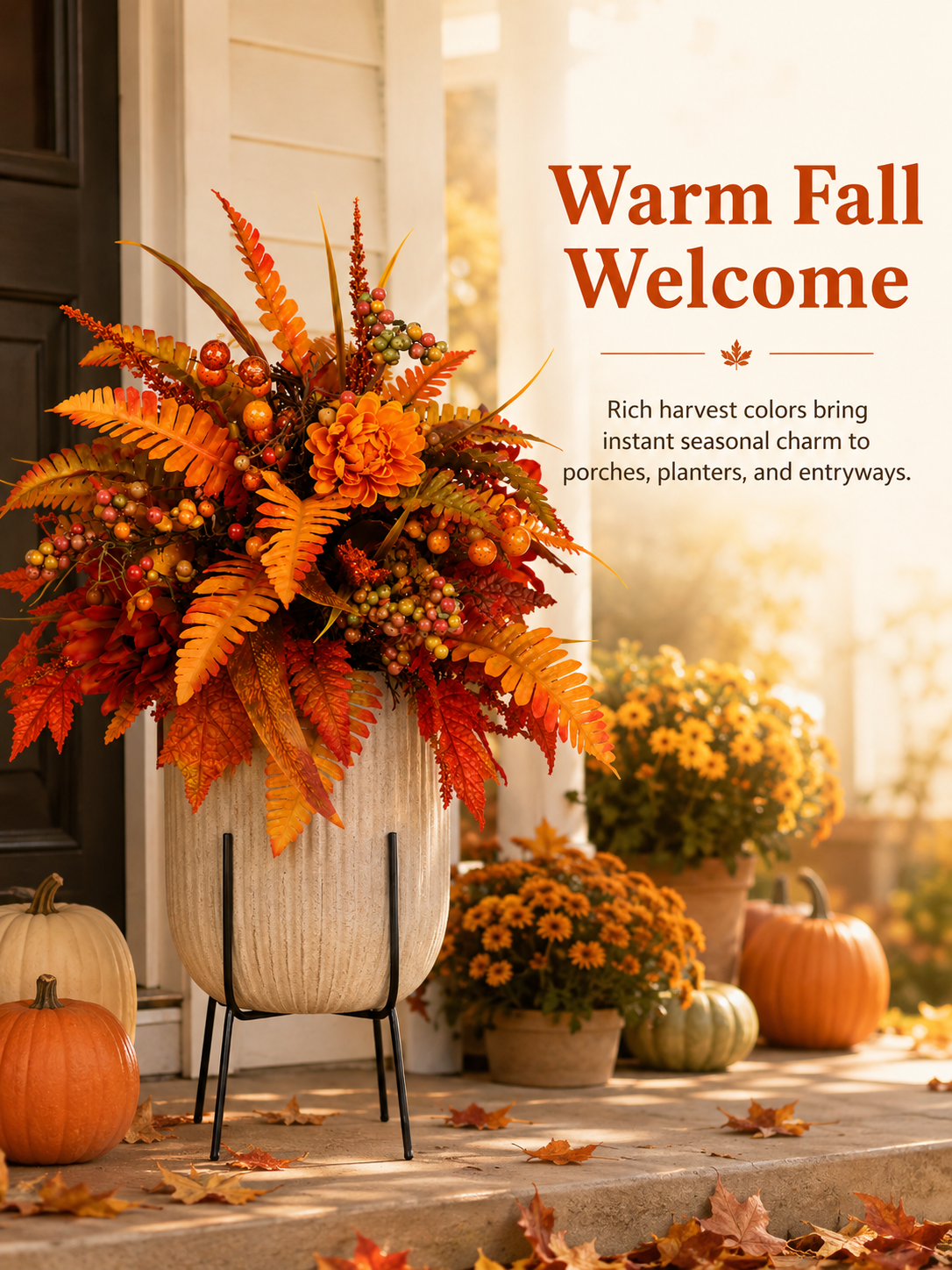 🍂LAST DAY SALE 50% OFF🍂Autumn Harvest Floral Garden Stake Arrangement
