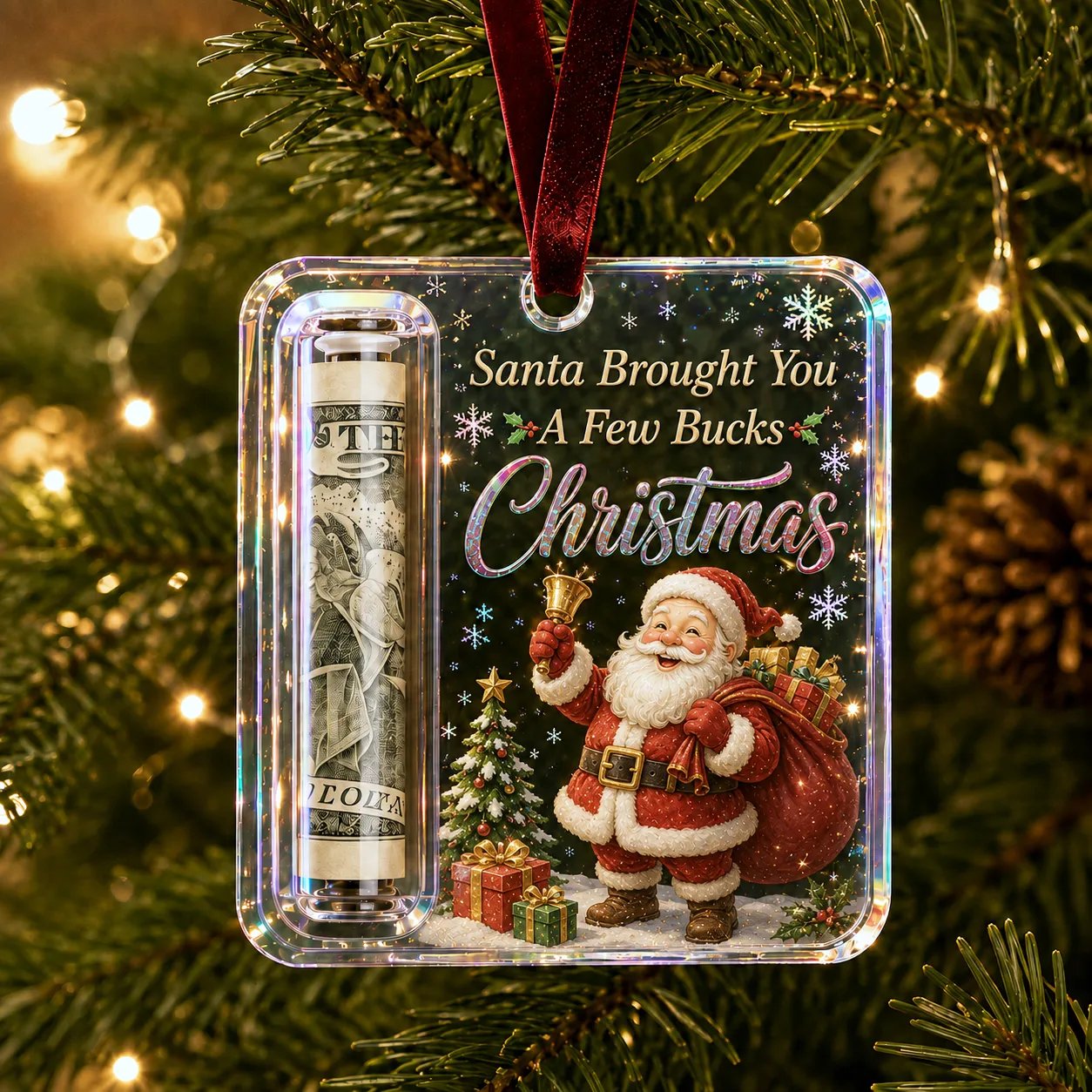 🔥Last Day 50% OFF - ✨🎄Christmas Cash Gift Holder Ornament