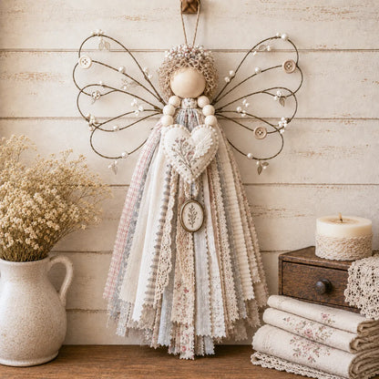 🔥LAST DAY 50% OFF - 🪽 Angel Fabric Hanging DIY Kit - Stitch a Little Blessing That Stays Forever