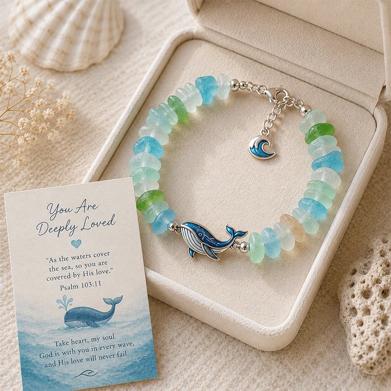 🔥Last Day 50% OFF - 🩵 Sea Glass Blessing Bracelet