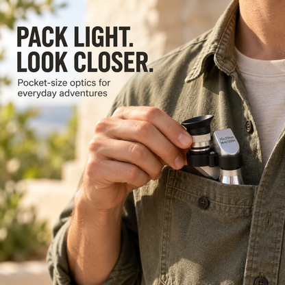 🏅🔭 10×20 Mini Monocular Phone Telescope – Pocket Long-Distance Viewer with Adjustable Smartphone Clip