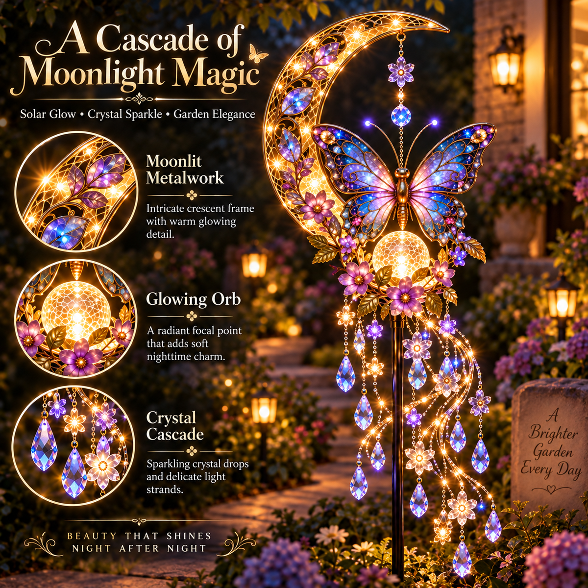 🦋Butterfly Moonlight Cascade™ A Little Moonlight Magic for Your Garden🌺