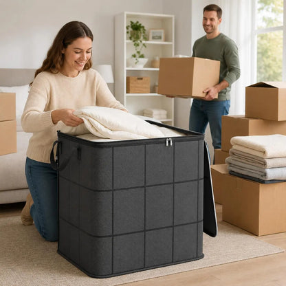 🔥 Limited-Time 50% OFF — XXL Zippered Storage Organizer for Bedding & Clothes
