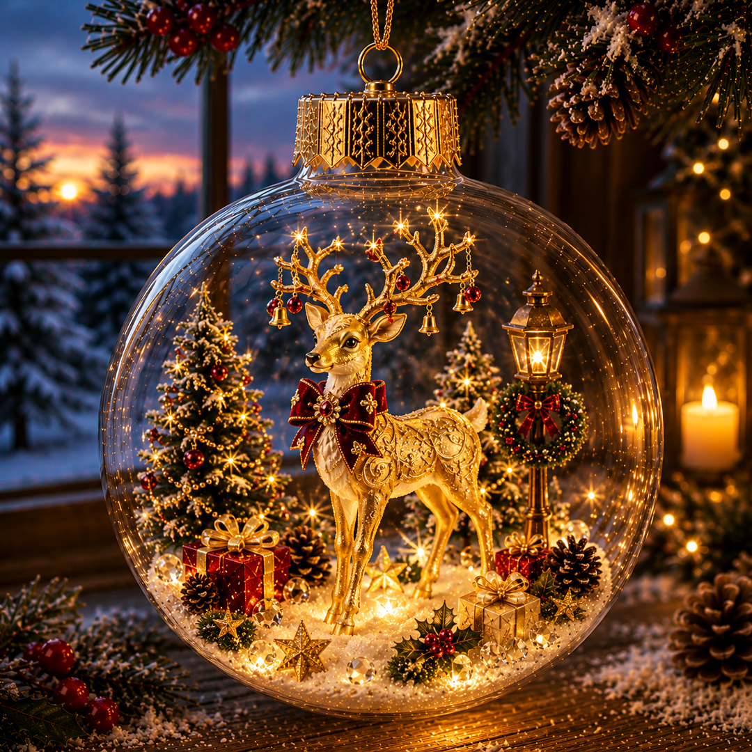 🔥Limited time 70% OFF -✨🎄 Glowing Christmas Story Ornament – Light-Up Mini Holiday Scene