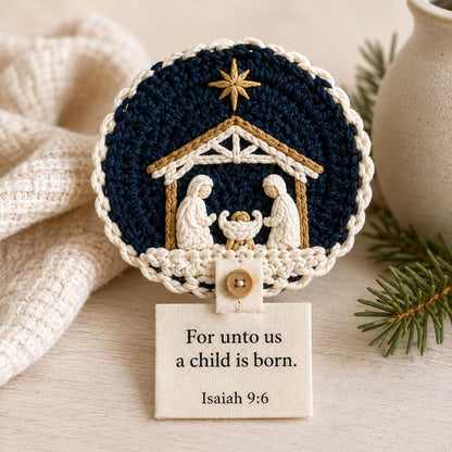 🔥LAST DAY 49% OFF - 🧶Nativity Crochet Coaster DIY Kit