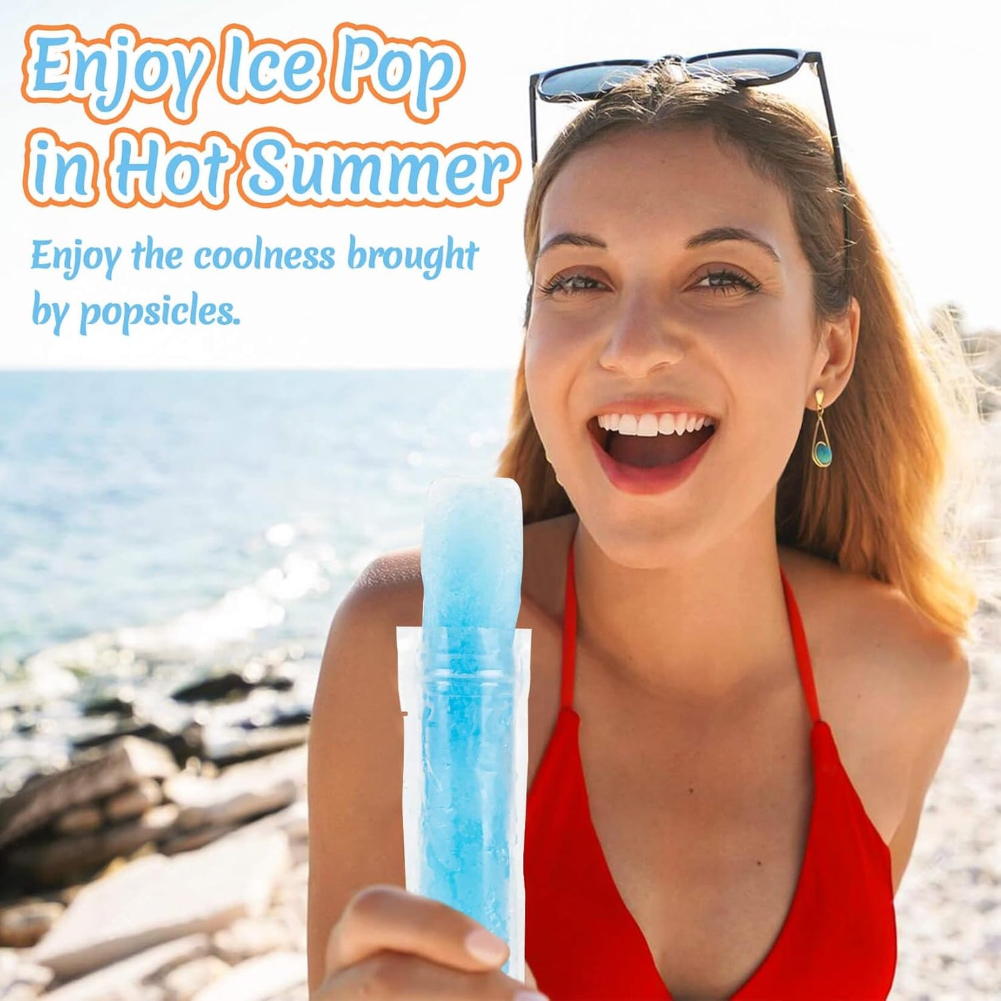 (100pcs)-DIY Disposable Ice Pop Bags Mold Bags Homemade ice lolly Bags with Silicone Funnel