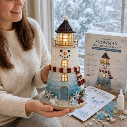 ✨ DIY Christmas Lighthouse Kit | Sea Glass-Style Pieces & LED Lights