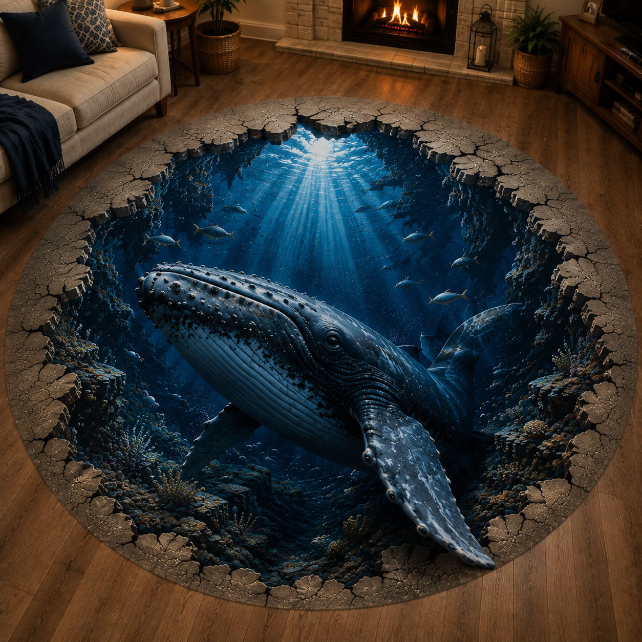 🌊 50% OFF Ocean Portal Illusion Rug™ - A Realistic 3D Ocean World Beneath Your Feet