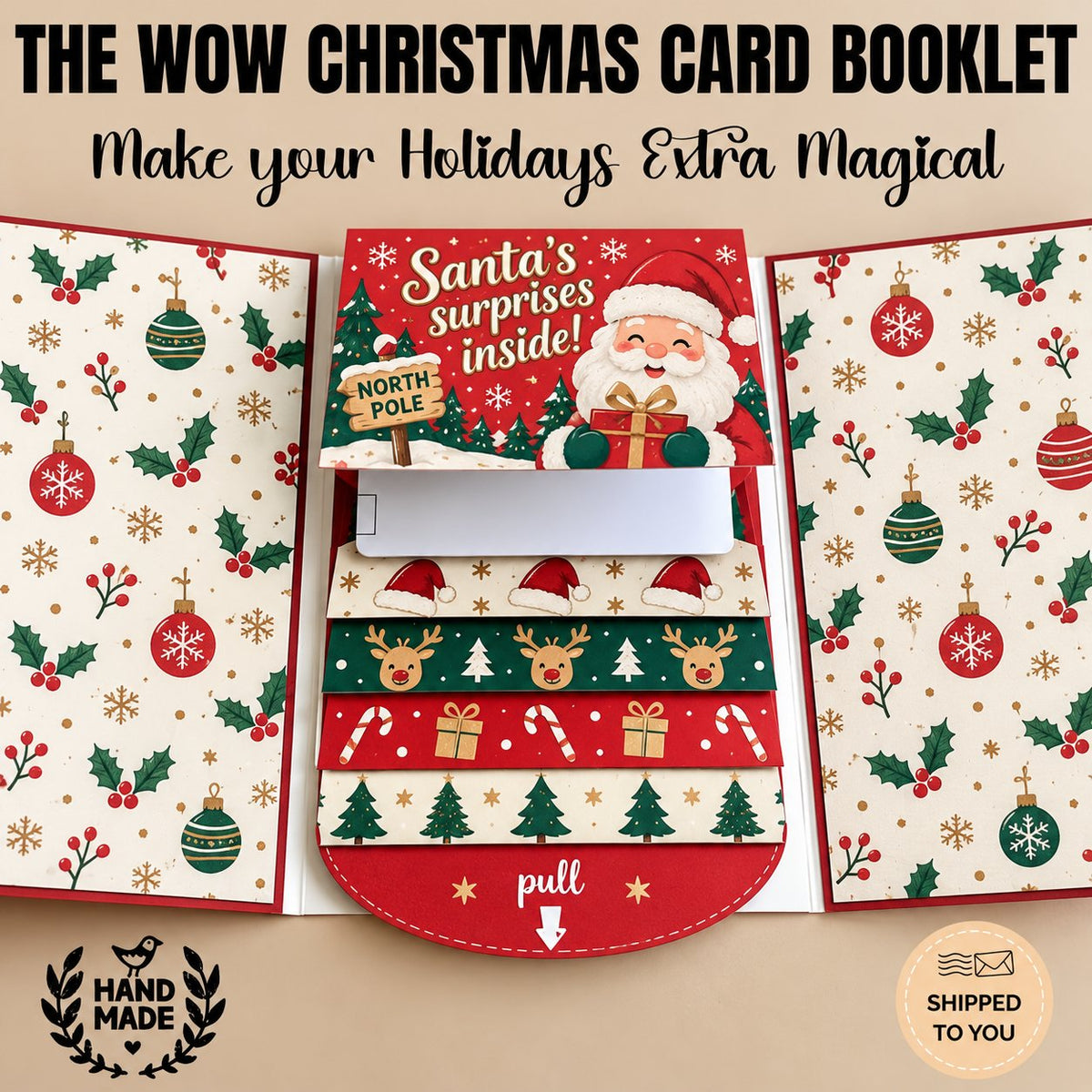 ⏰LAST DAY 49% OFF - 2026 New🎅🎁 Waterfall Christmas Gift Card Booklet 💳✨