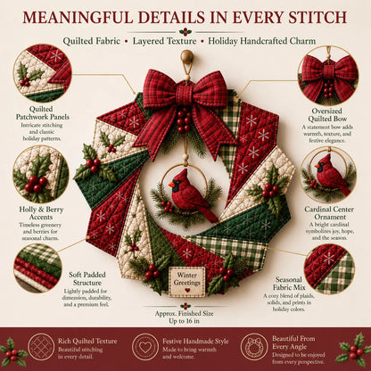 🔥LAST DAY 50% OFF - 🎄Christmas Fabric Wreath DIY Kit – A Keepsake You’ll Hang with Pride Year After Year💫