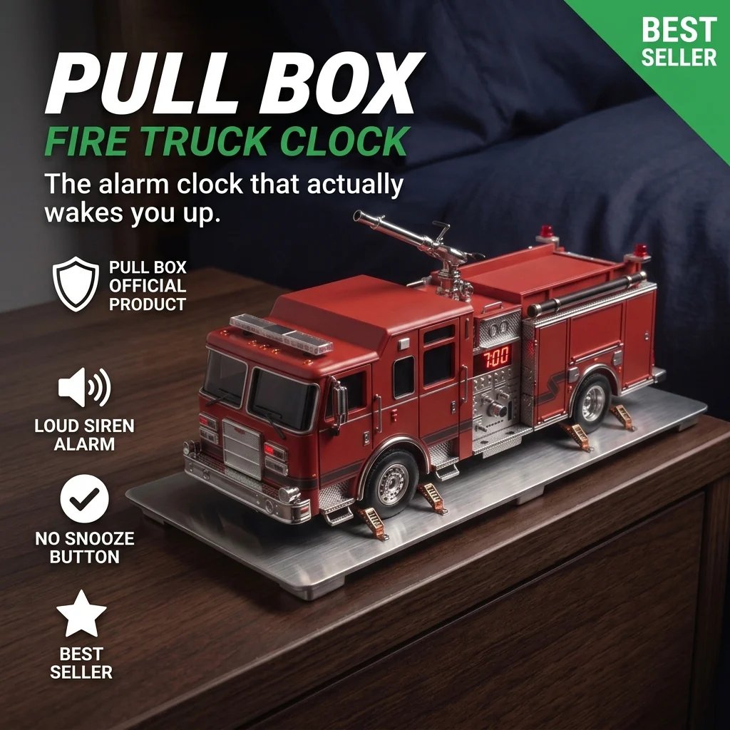 ⏰LAST DAY 60% OFF🚒PullBox - Firefighter Alarm Clock🔥