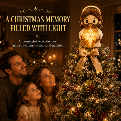 ✝️Cute Jesus Blessing Tree Topper – A Light of Faith for Your Christmas Tree