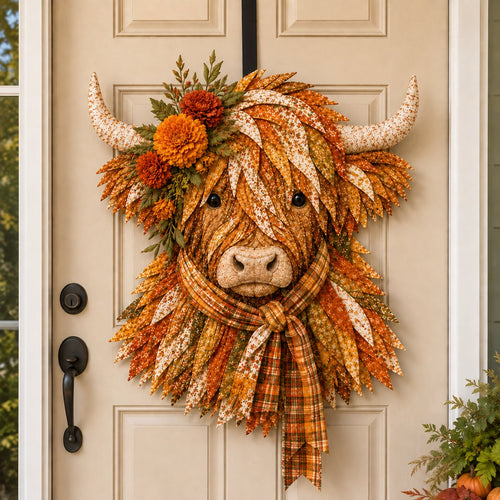 🐮💐🌸 Birth Flower Highland Cow 3D Layered Fabric Art DIY Kit (Beginner-friendly) 🔥