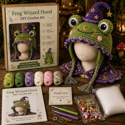 🔥LAST DAY 50% OFF - 🧵Fantasy Hood Hat DIY Crochet Kit – Create Your Own Magical Wearable Character Hat