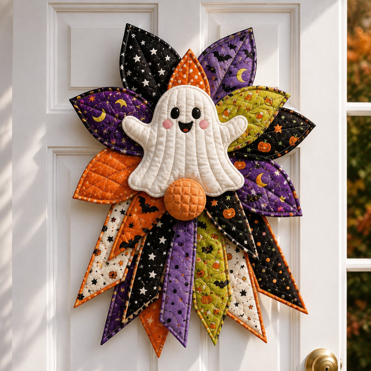Ghostly Midnight Mischief quilted bow