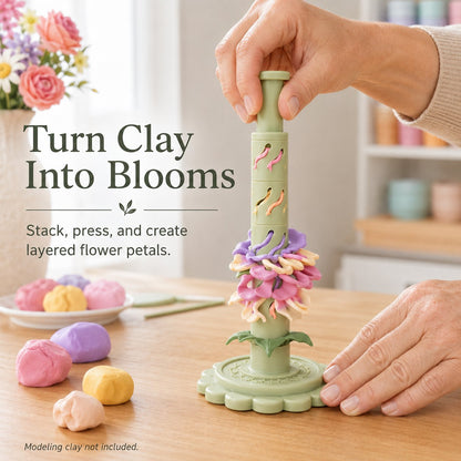 Modular Clay Bloom Maker with 9 Shaping Sleeves