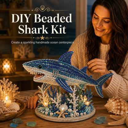 🔥LAST DAY 50% OFF -  🌊 Ocean Sparkle Animal Craft Kit | Create a Dimensional Underwater Centerpiece with Colorful Beads, Pearls & Coastal Details 🐚✨