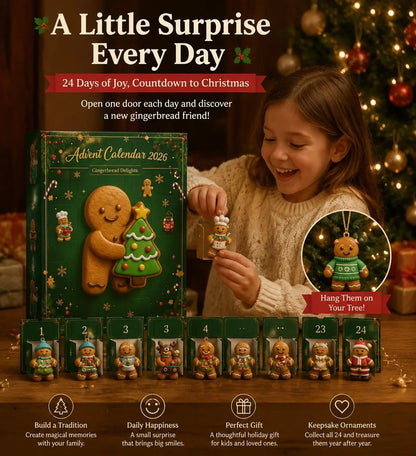 🔥LAST DAY 49% OFF - 🎄 2026 Gingerbread Advent Calendar