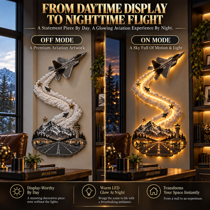 🔥 LAST DAY 49% OFF 🔥 Fighter Jet LED Wall Art – Bring The Spirit Of Flight Home ✈️