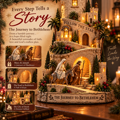 🎄✨ Last Day 50% OFF ⭐ The Journey to Bethlehem Lighted Nativity Tower