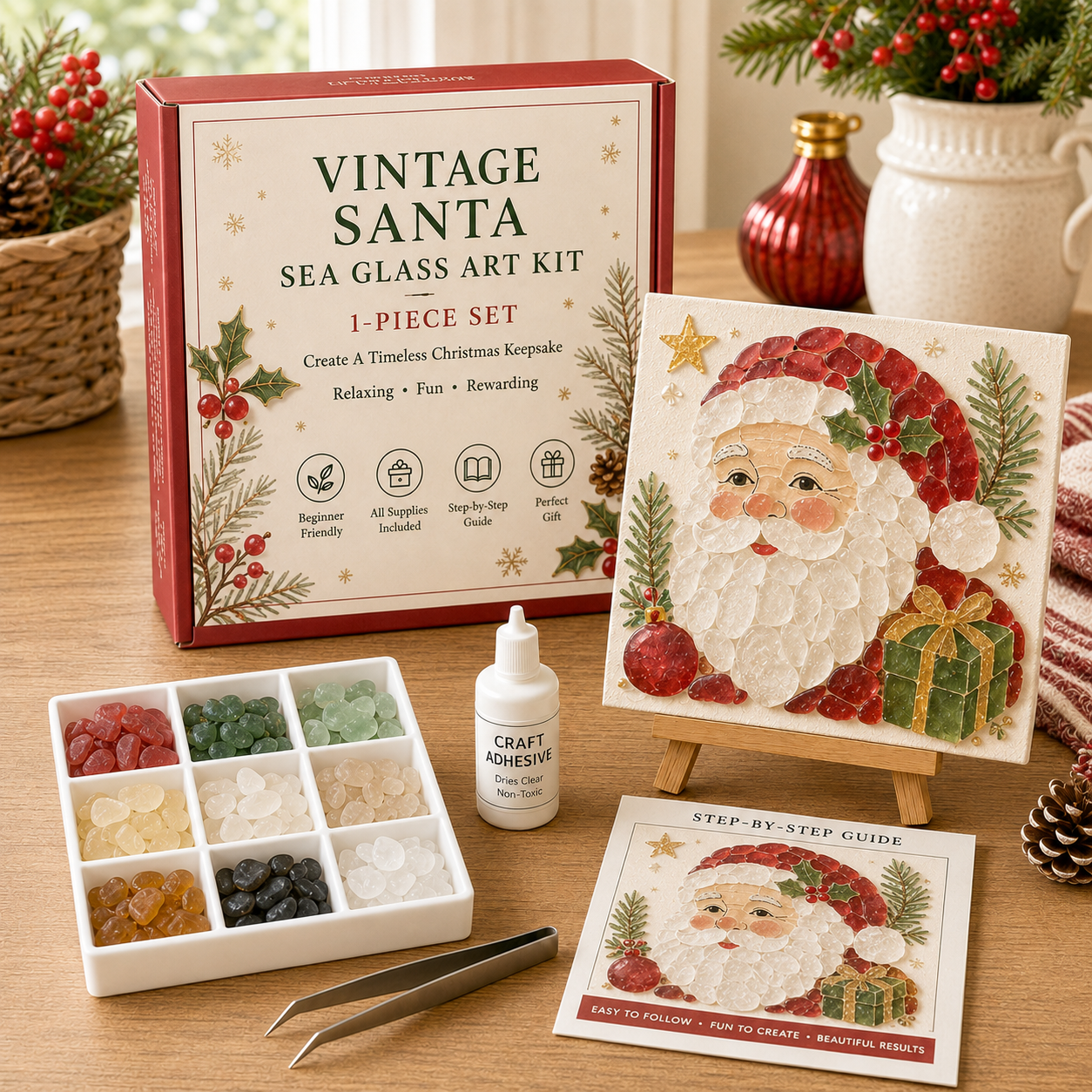🔥Last Day 50% OFF - 🎄 Christmas Sea Glass Art Kit