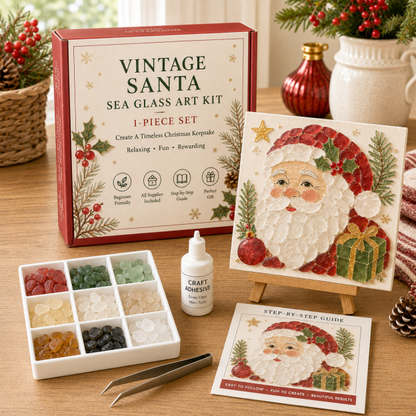 🔥Last Day 50% OFF - 🎄 Christmas Sea Glass Art Kit