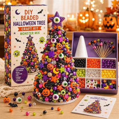 🎃✨ DIY Beaded Halloween Tree Craft Kit 👻🧵